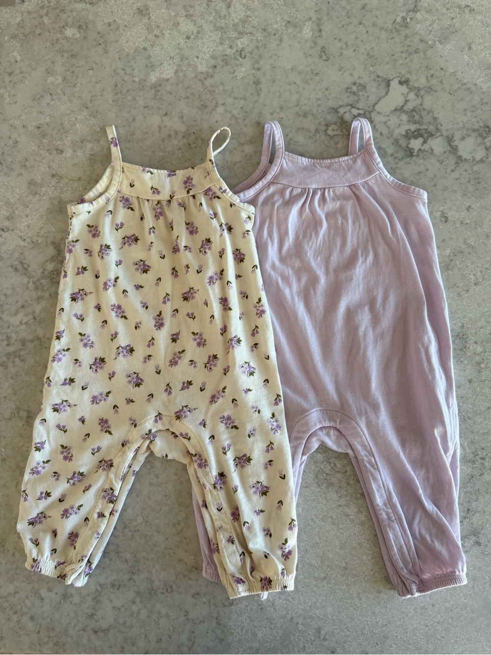 Old Navy | Girls' Floral & Lavender Romper Set - Soft Cotton